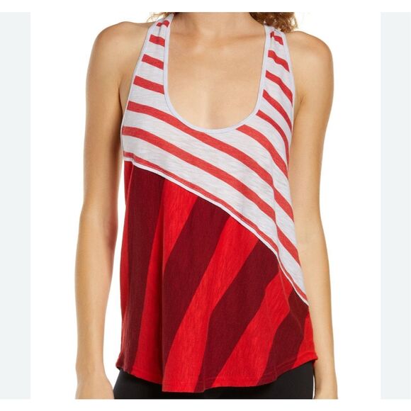 Free People cotton blend Keep Rolling Racerback Tank Top Size M NWT - Picture 1 of 9